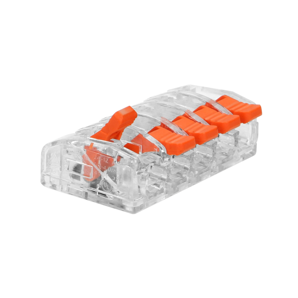 Złączka instalacyjna zaciskowa 5-przewodowa; na dowolny przewód 0,2-4mm²; IEC 450V/32A;Blister 4 szt.