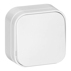 Surface-mounted three-way switch ToDo, IP20, 10A, 230V AC, white, 10 pcs