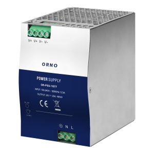 Zasilacz przemysłowy, na szynę DIN, 24VDC, 20A, 480W, w metalowej obudowie