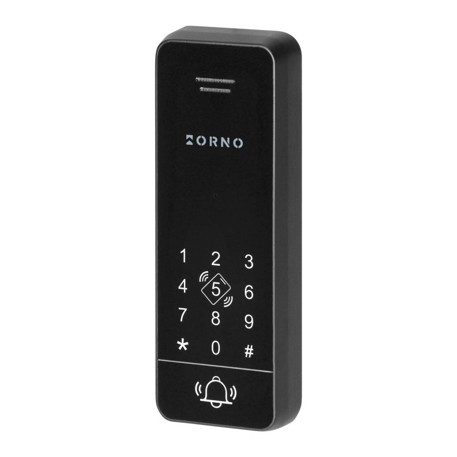 ERIN, zestaw domofonowy jednorodzinny, 2-żyłowy, szyfrator, RFID, biały 