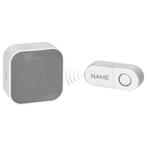 TELA DC wireless battery-powered doorbell, learning system, 38 sounds, 150m, white