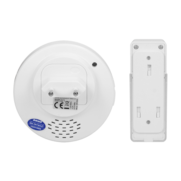 Dzwonek bezprzewodowy TORINO II AC, sieciowy, learning system, 58 dźwięków, 400m