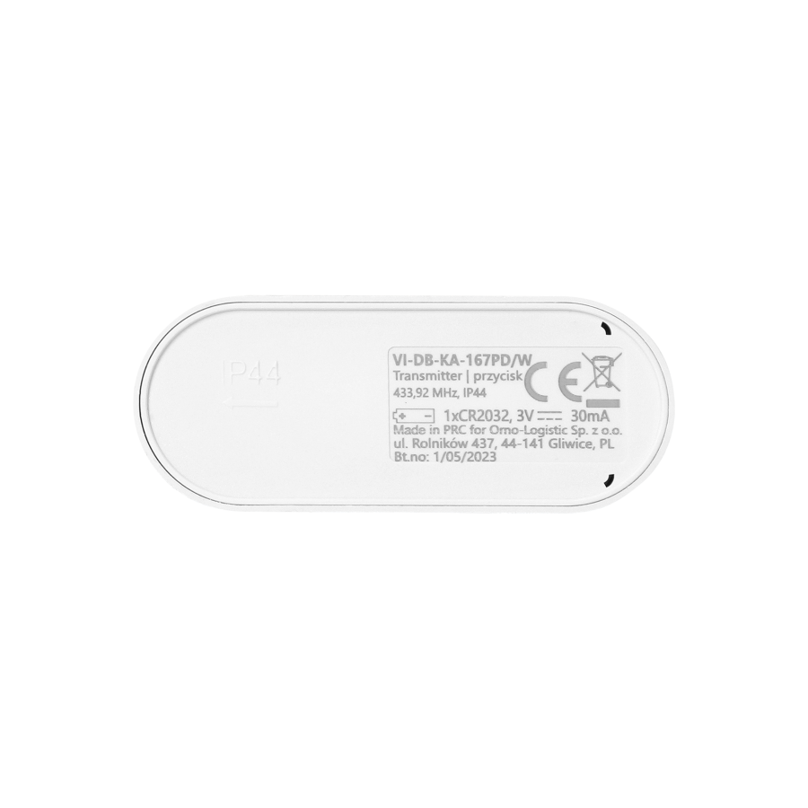 Doorbell button, battery-powered, for wireless doorbells, TELA series