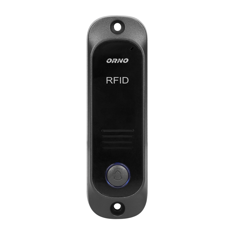 Zestaw domofonowy jednorodzinny z interkomem i czytnikiem breloków zbliżeniowych, czarny AVIOR