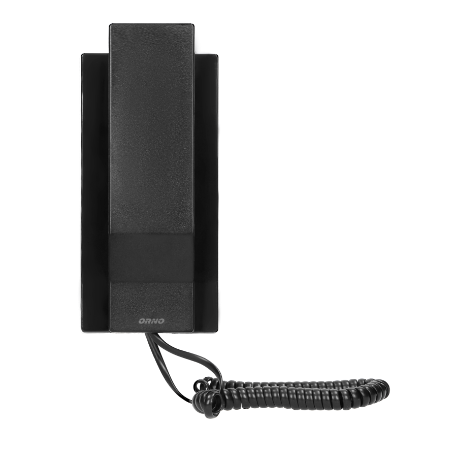 Zestaw domofonowy jednorodzinny z interkomem i czytnikiem breloków zbliżeniowych, czarny AVIOR