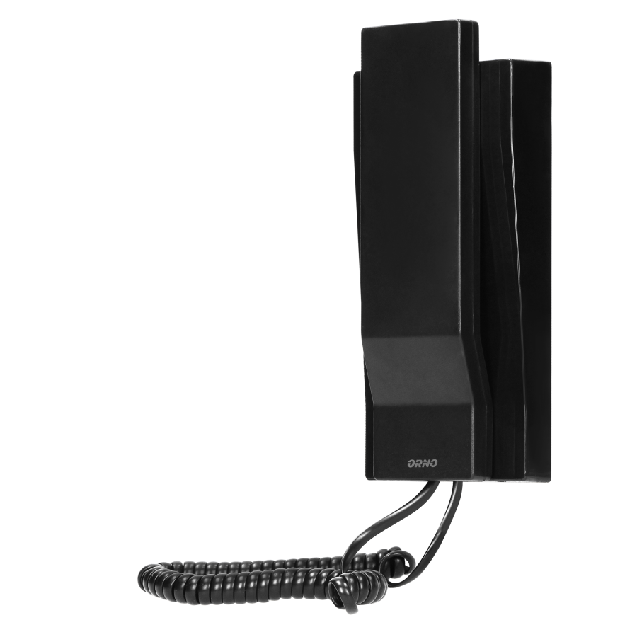 Zestaw domofonowy jednorodzinny z interkomem i czytnikiem breloków zbliżeniowych, czarny AVIOR