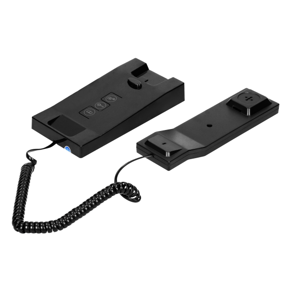 Zestaw domofonowy jednorodzinny z interkomem i czytnikiem breloków zbliżeniowych, czarny AVIOR