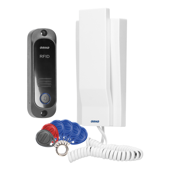 AVIOR single family doorphone set with RFID reader and intercom function, white
