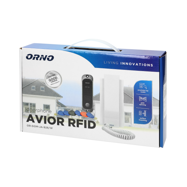 AVIOR single family doorphone set with RFID reader and intercom function, white