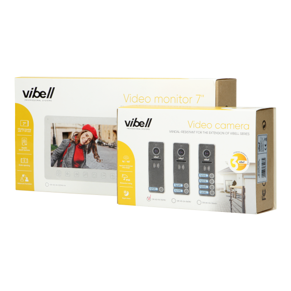 Zestaw wideodomofonowy, bezsłuchawkowy, kolor, LCD 7", menu OSD, sterowanie bramą, czarny NOVEO