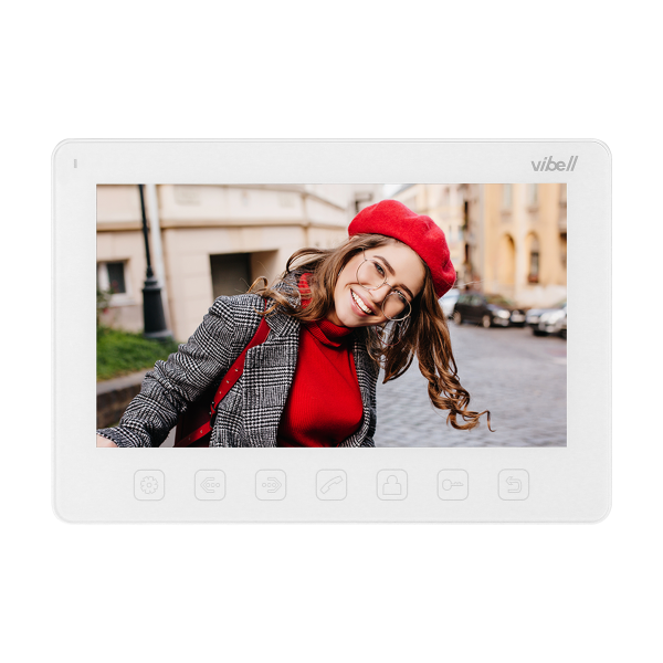 NOVEO video door phone set, LCD 7" monitor, white