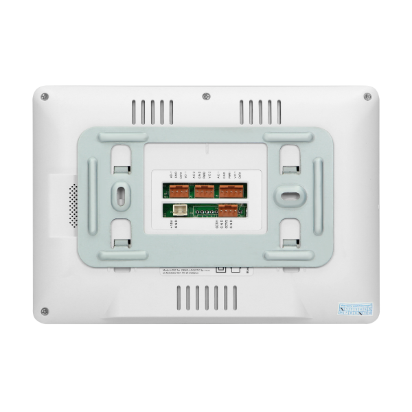 TAURI MEMO video door phone set, LCD 7" monitor, keypad, RFID reader, built-in memory, SD+DVR slots, white