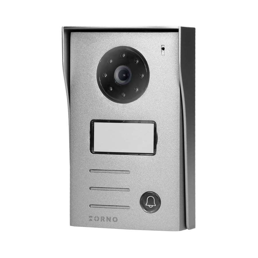 NAOS video doorphone set for 2-wires, handset-free, multicolor 4.3" LCD display, external panel with card and proximity tags reader, RFID, black