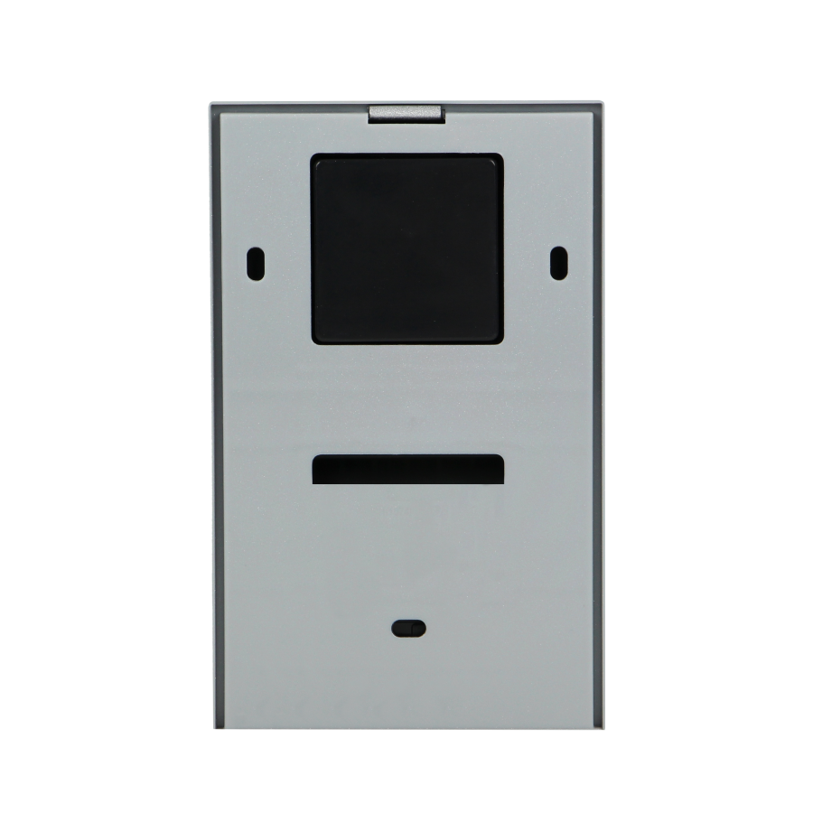 NAOS video doorphone set for 2-wires, handset-free, multicolor 4.3" LCD display, external panel with card and proximity tags reader, RFID, black