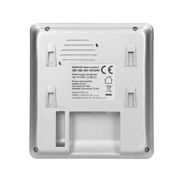 Zestaw wideodomofonowy 2-żyłowy bezsłuchawkowy, kolor, 4,3" LCD,  z czytnikiem breloków zbliżeniowych, czarny, NAOS RFID