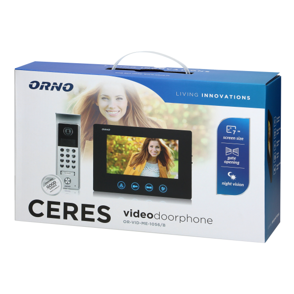 Single family video doorphone CERES with LCD 7" monitor and a code lock