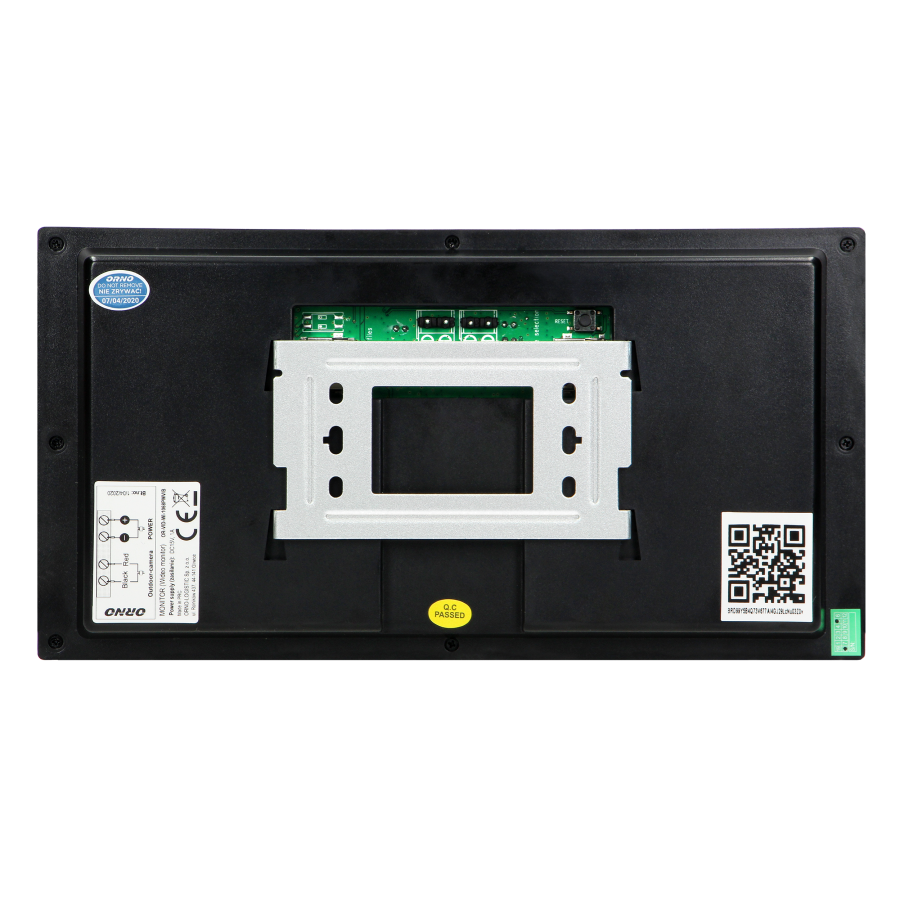 APPOS video doorphone set, multicolor LCD 7" monitor, RFID reader, gate opening function, compatible with smartphone app, black