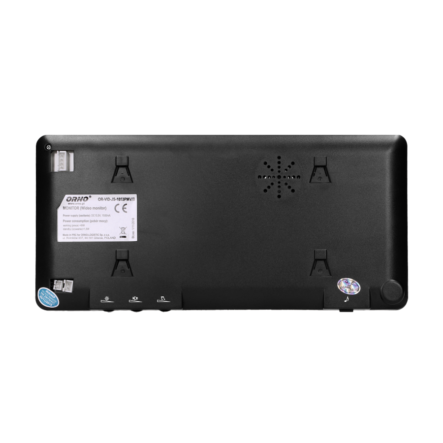 Zestaw wideodomofonowy bezsłuchawkowy, kolor, 7" LCD, pin hole, pamięć, z czytnikiem breloków zbliżeniowych, czarny, ARCUS RFID