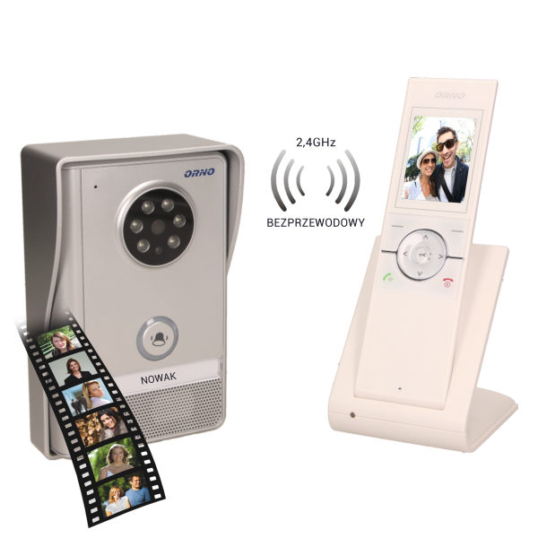 Single family wireless videodoorphone SEMIS MEMO 2,4"