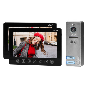 NOVEO MULTI2 two-family video door phone set, LCD 7" monitor, black