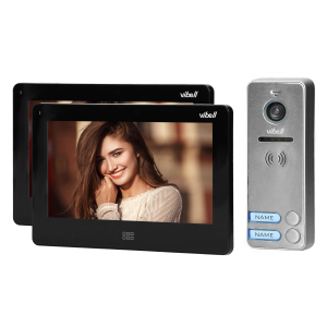 FELIS MEMO MULTI2 two-family video door phone set, LCD 7" monitor,SD+DVR slots, black