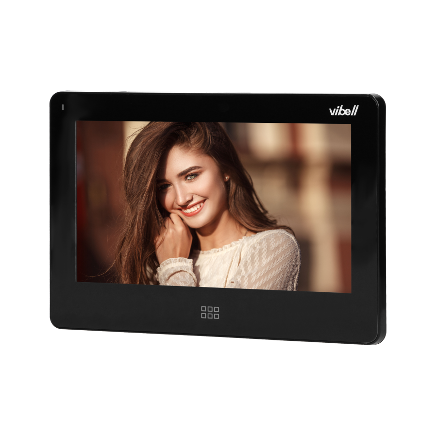 FELIS MEMO MULTI4 a four-family video door phone set, LCD 7" monitor,SD+DVR slots, black