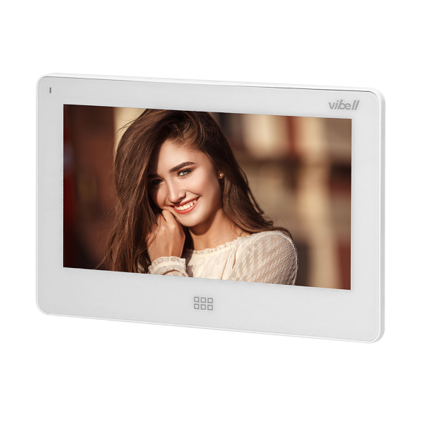 FELIS MEMO MULTI4 a four-family video door phone set, LCD 7" monitor,SD+DVR slots, white