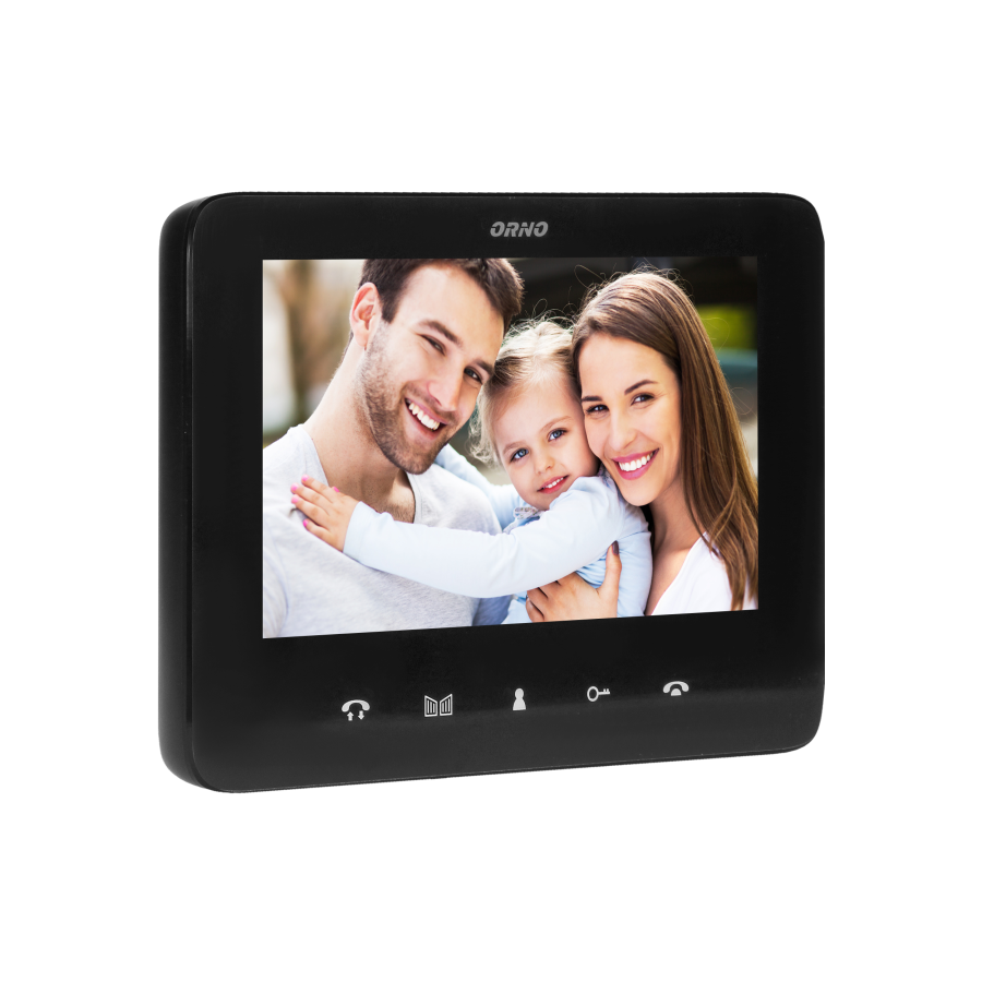 Zestaw wideodomofonowy 2-rodzinny bezsłuchawkowy, kolor,  LCD 7", z czytnikiem breloków zbliżeniowych, interkom, natynkowy, INDI MULTI N