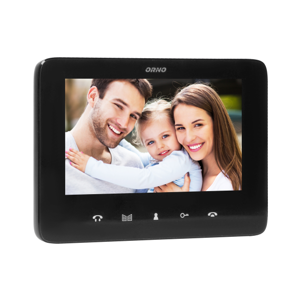 Zestaw wideodomofonowy 2-rodzinny bezsłuchawkowy, kolor,  LCD 7", z czytnikiem breloków zbliżeniowych, interkom, natynkowy, INDI MULTI N