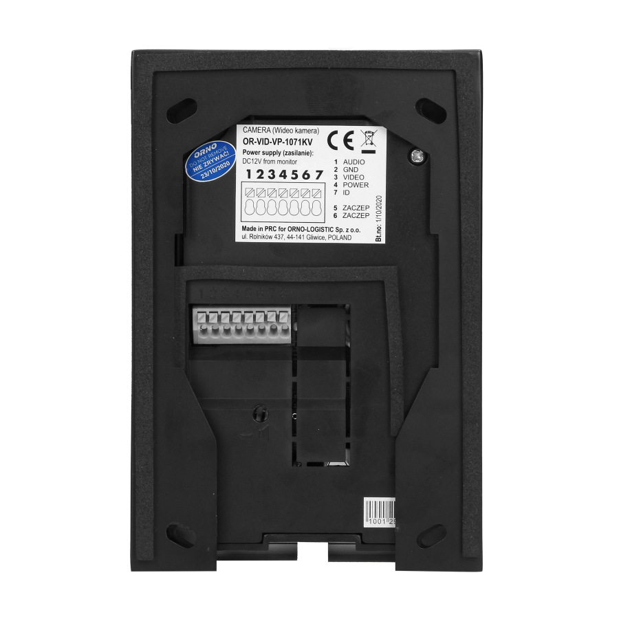 Zestaw wideodomofonowy 2-rodzinny bezsłuchawkowy, kolor,  LCD 7", z czytnikiem breloków zbliżeniowych, interkom, natynkowy, INDI MULTI N