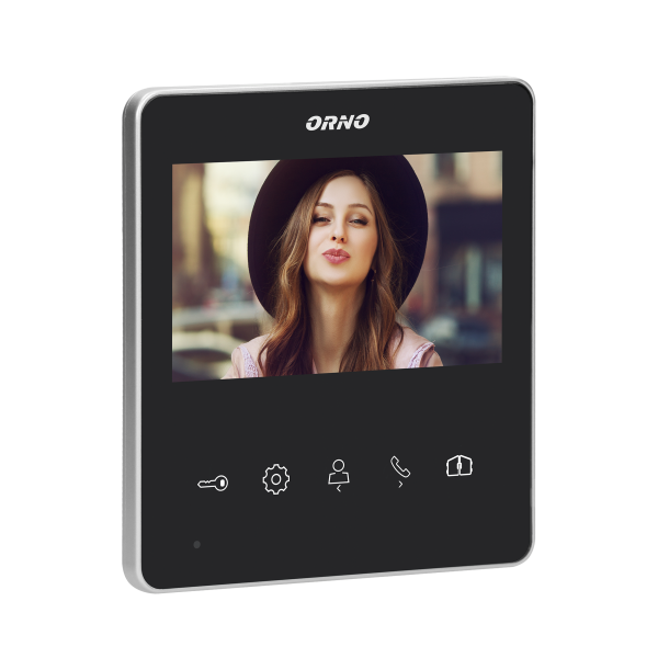 Handset-free, LCD video monitor, multicolor, 4.3", for the extension of NAOS series, gate opening function