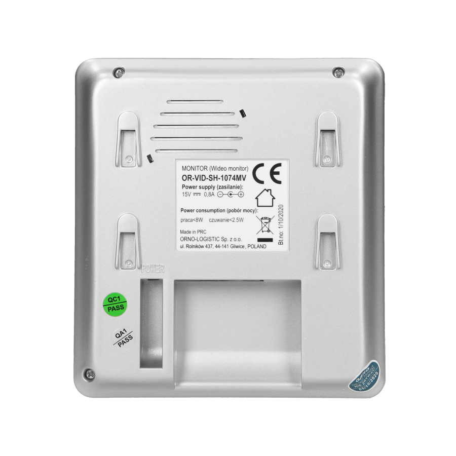 Wideo monitor bezsłuchawkowy, kolorowy, LCD 4,3", do zestawu z serii NAOS, otwieranie bramy