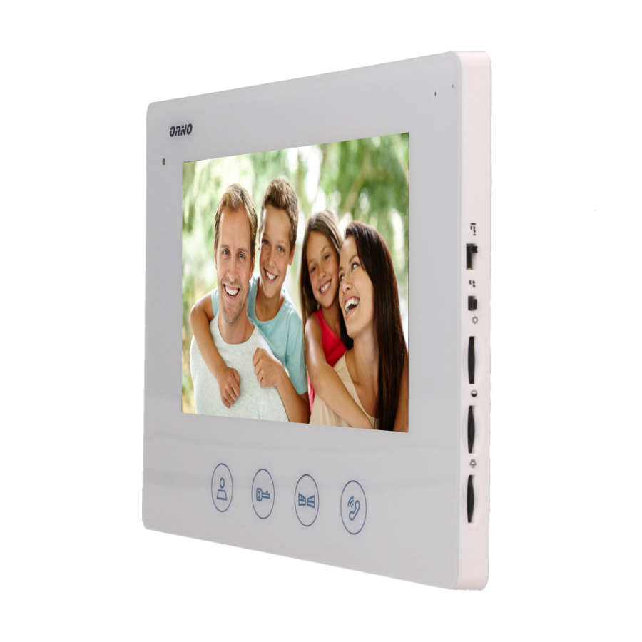 Wideo monitor bezsłuchawkowy, kolorowy, LCD 7", do zestawu z serii CERES, otwieranie bramy, biały