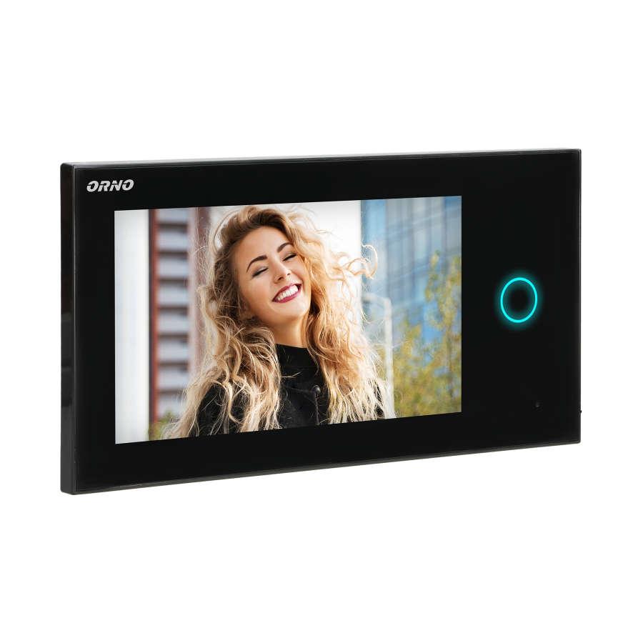 Multicolor, LCD 7" video monitor, handset-free, with Wi-Fi connection and gate opening function, mobile app, for the extension of APPOS series, black