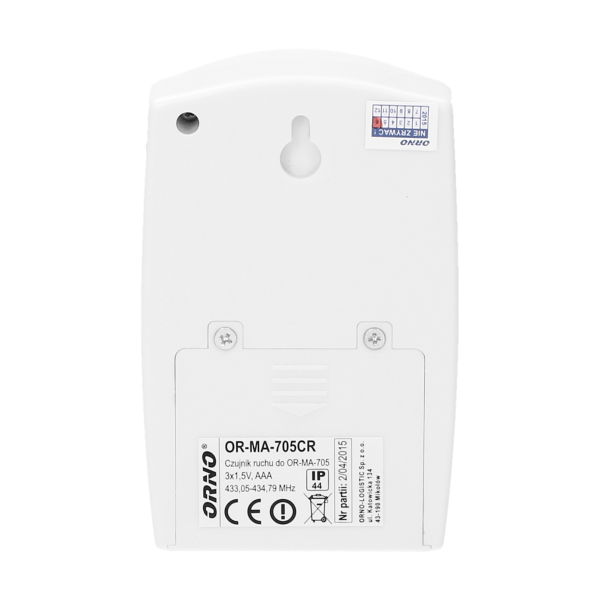 Zestaw czujników ruchu z sygnalizacją bezprzewodową, IP44,120m, learning system, bateryjny