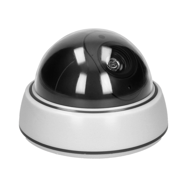 Atrapa kopułkowej kamery monitorującej bez podczerwieni CCTV, bateryjna