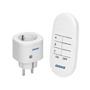 Gniazdo bezprzewodowe mini sterowane pilotem 1+1, Schuko