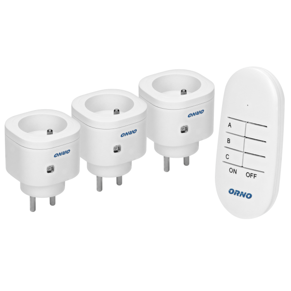 Set of wireless sockets with remote control, 3+1 MINI