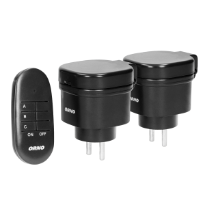 Zestaw bezprzewodowych mini gniazd sterowanych pilotem 2+1, IP44