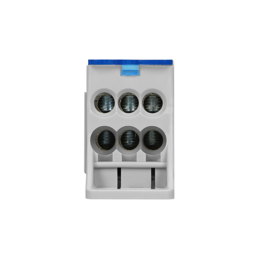 Power distribution block 160A, input terminal 1x16mm² and 1x70mm², output terminals 6x16mm².