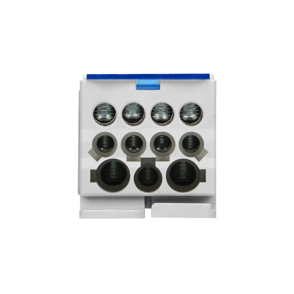 Power distribution block 250A, input terminal 1x120mm², output terminals 4x10mm², 5x16mm² and 2x25mm².