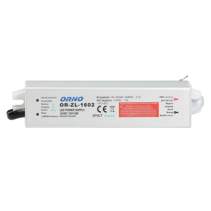 Zasilacz do LED 12VDC 12W, IP67