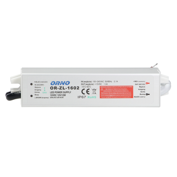 LED driver AC/DC 12V/12W, IP67