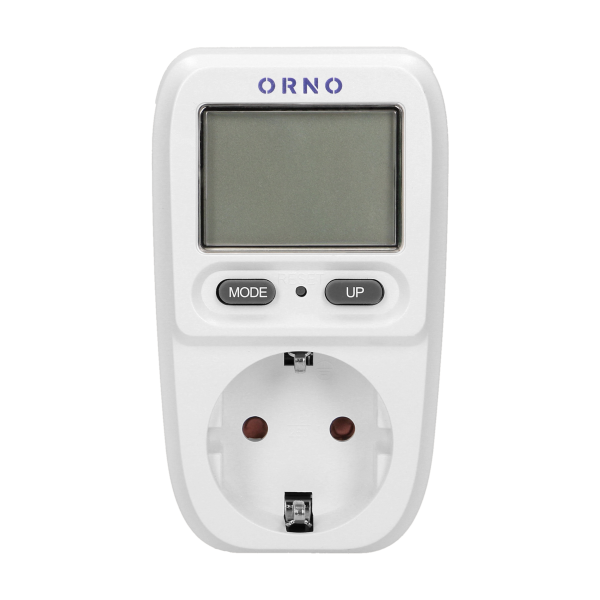 Power meter with LCD display, schuko
