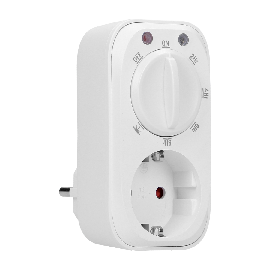 Mechanical timer with twilight sensor, Schuko, 16A/230A