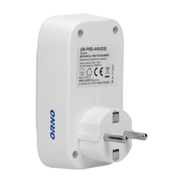 Mechanical timer with twilight sensor, Schuko, 16A/230A