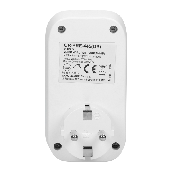 Mechanical timer with twilight sensor, Schuko, 16A/230A