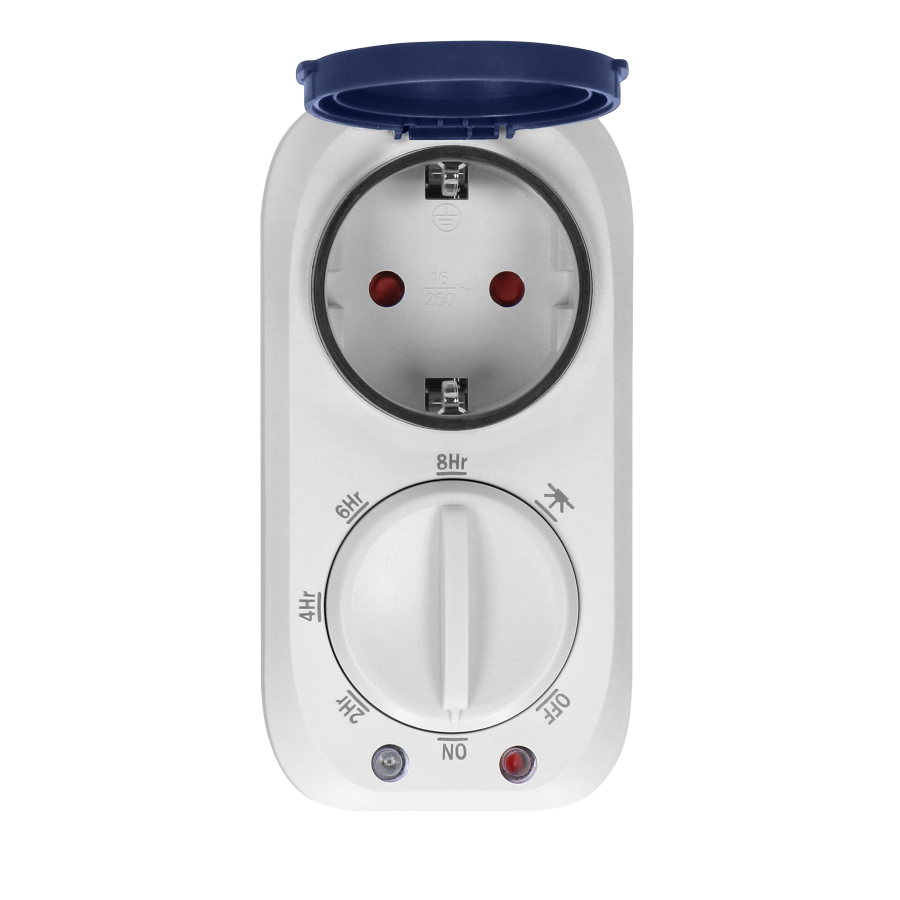 Outdoor mechanical timer with twilight sensor, Schuko, 16A/230A, IP44
