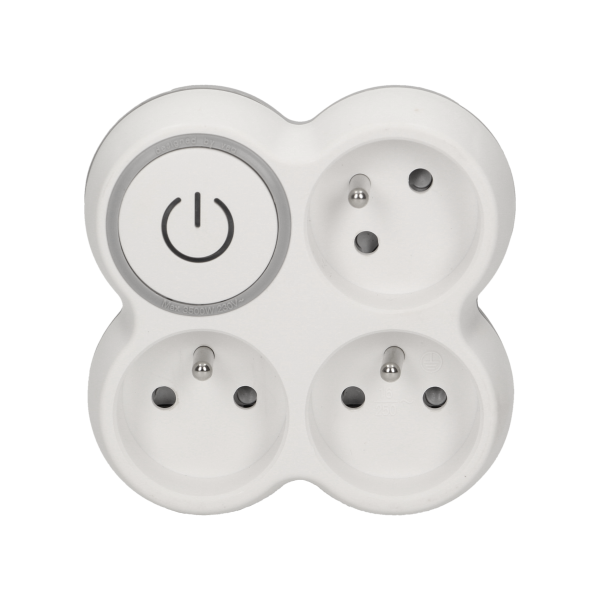 Triple socket outlet with ON/OFF switch