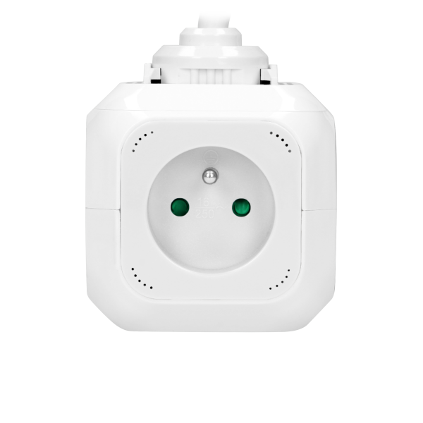 Przedłużacz 4 krotny 2P+Z, ładowarka 2xUSB, 1,4m H05VV-F 3x1mm2, biały